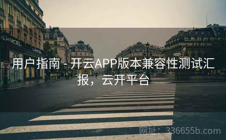 用户指南 - 开云APP版本兼容性测试汇报，云开平台  第2张