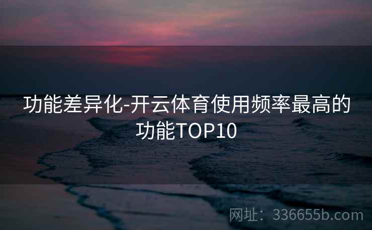 功能差异化-开云体育使用频率最高的功能TOP10  第2张