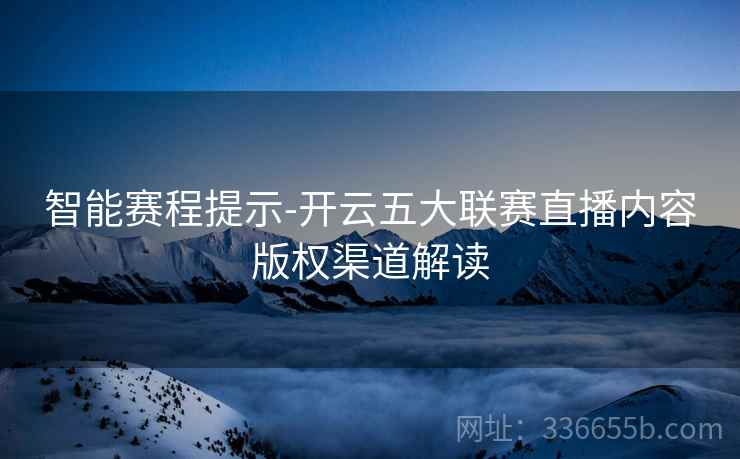 智能赛程提示-开云五大联赛直播内容版权渠道解读  第2张