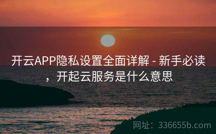 开云APP隐私设置全面详解 - 新手必读，开起云服务是什么意思  第2张