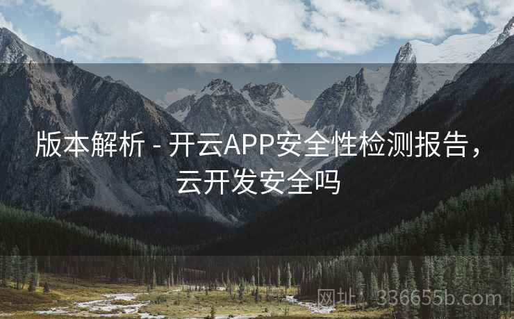 版本解析 - 开云APP安全性检测报告，云开发安全吗