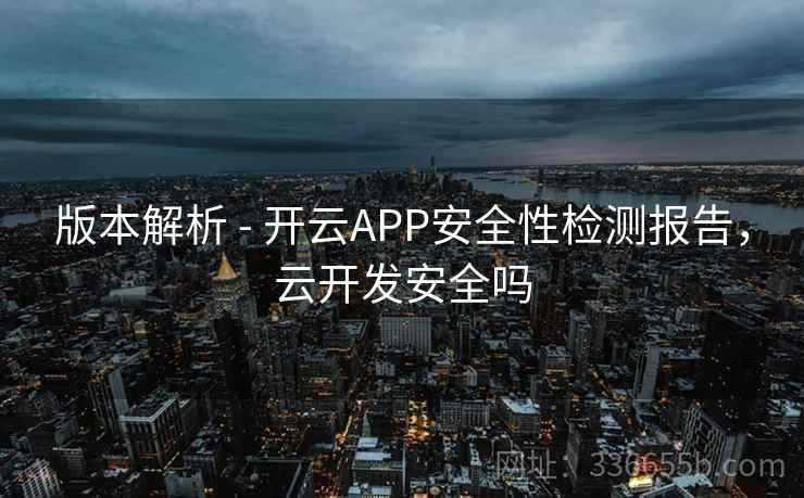 版本解析 - 开云APP安全性检测报告，云开发安全吗  第2张